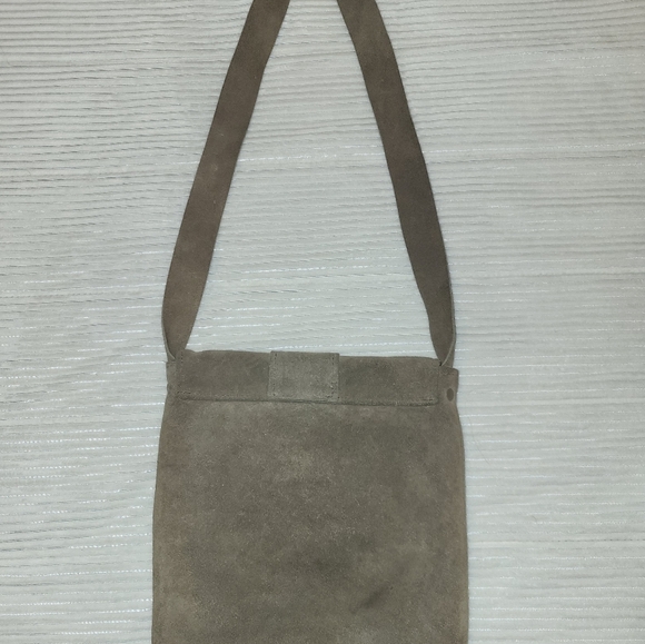 Vintage Takahashi Light tan/ cream/green color Suede Leather Purse - Picture 10 of 13